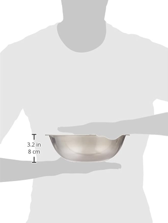 Winco 3 qt Stainless Steel Mixing Bowl | Dishwasher safe, Heavy-duty, - Image 2