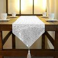 ShinyBeauty 12 by 108 in Wedding Silver Sequin Table Runner by ShinyBeauty