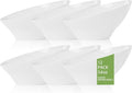 bUCLA 12 Pack White Plastic Serving Bowls - 54 OZ Angled Table Salad and Fruit by BUCLA