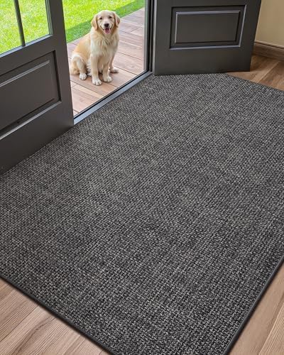 Color&Geometry Ultra Thin Indoor Door Mat 36"x56", Non Slip Rubber Backed Dirt by COLORG
