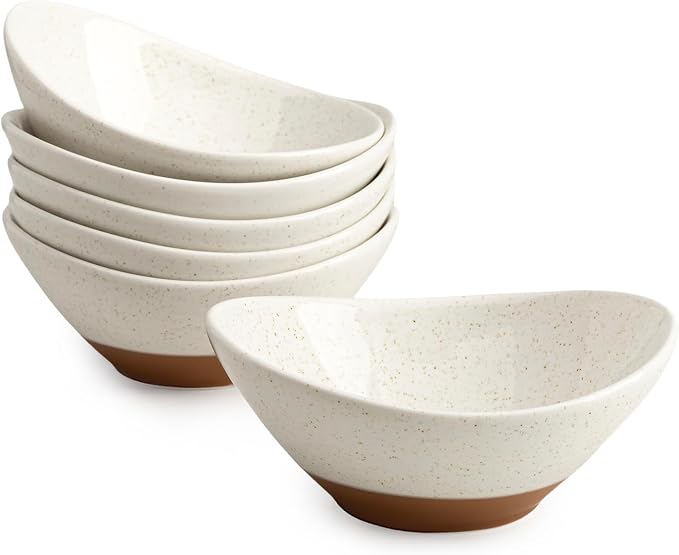 Teocera 5 Inch Porcelain Small Bowls Set, 6 Ounce small serving bowls by Teocera
