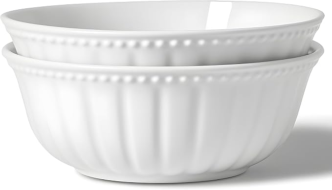 HOMBENE Pasta and Salad Bowls, 8.5 Inch Serving and Soup Bowl Set, Microwave by HOMBENE