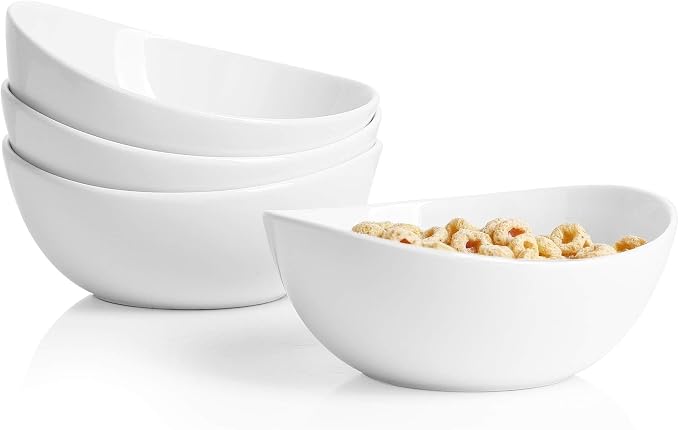 Sweese Porcelain Bowls Set of 4-18oz, 6 Inch, Versatile by Sweese