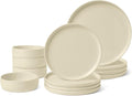 Amazon Basics Glazed Stoneware Dinnerware Set, Dishwasher-Safe, Freezer-Safe by AmazonBasics