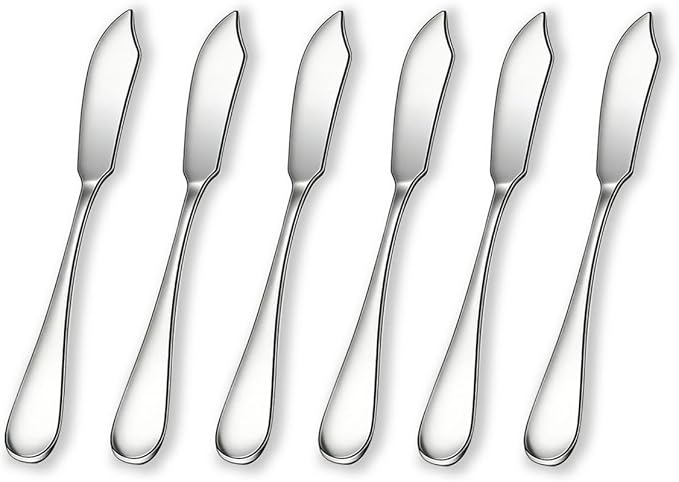 Berglander Stainless Steel Butter Knives Set of 6Pcs, 5.7" Butter Spreader by Berglander