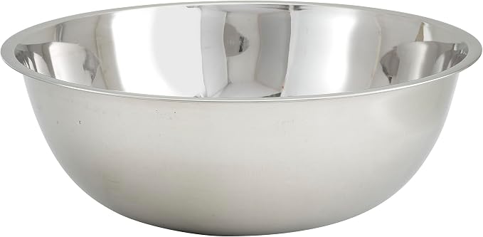 Winco Silver 30 qt Stainless Steel Mixing Bowl | Dishwasher safe, Heavy-duty by Fonteme