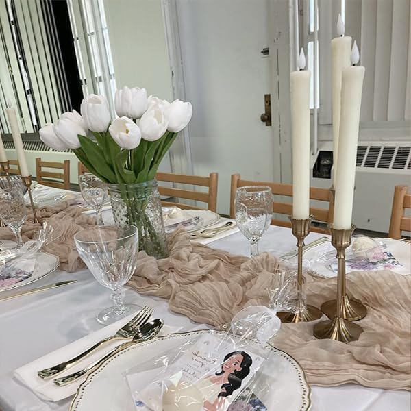 3 Pack Nude Cheesecloth Table Runner, 10ft Light Brown Runner - Image 8