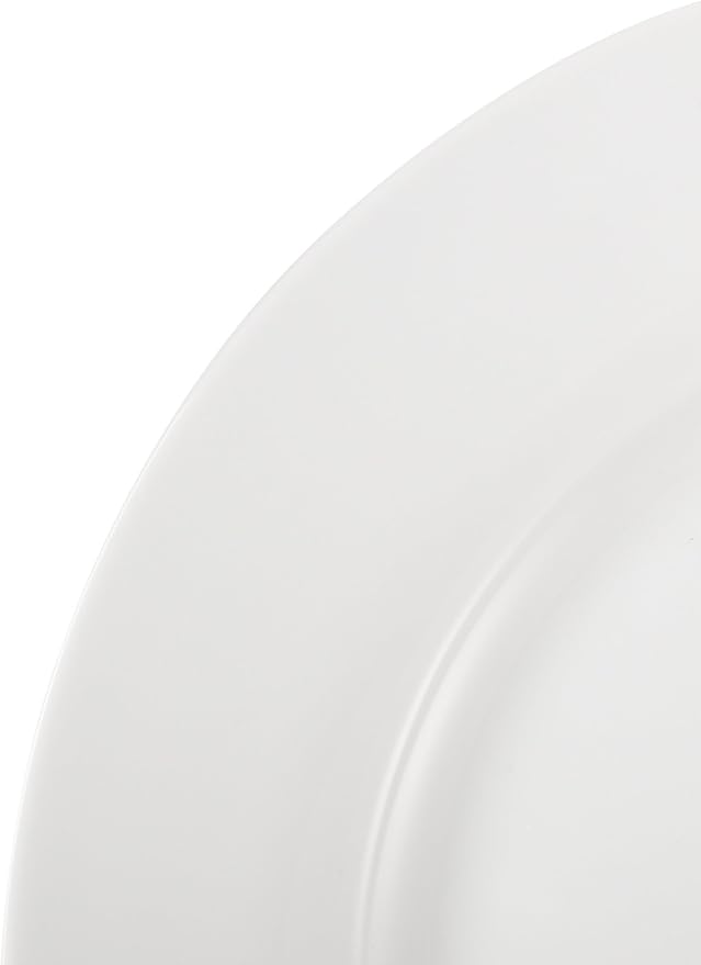 Amazon Basics 6-Piece White Dinner Plate Set, Microwave and Dishwasher Safe - Image 5