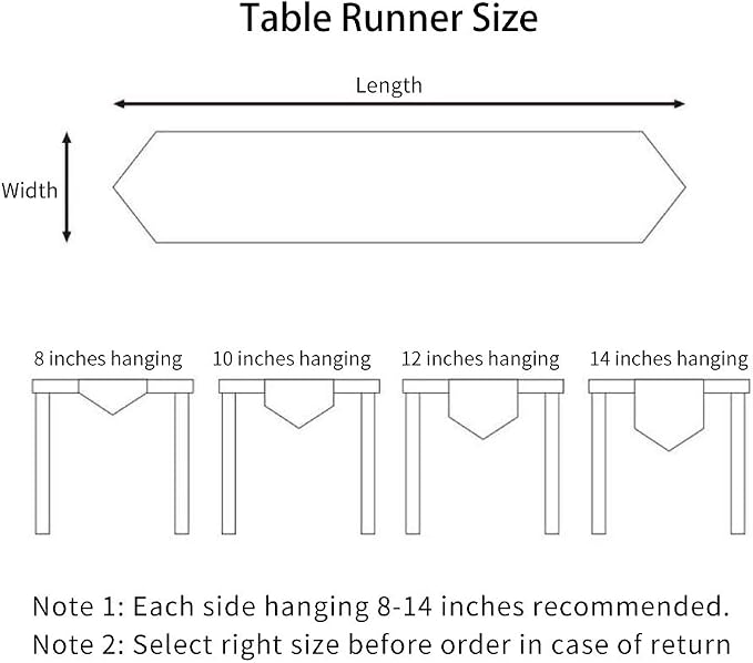 ARTABLE Burgundy Rectangle Fabric Table Runner Finished Edge 16 x 104 Inch | - Image 7
