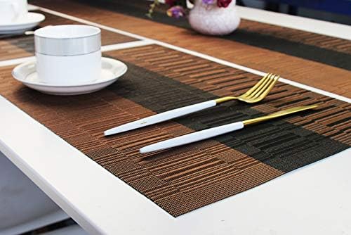 PIGCHCY Elegant Placemats with Matching Table Runner, Washable Durable Plastic - Image 6