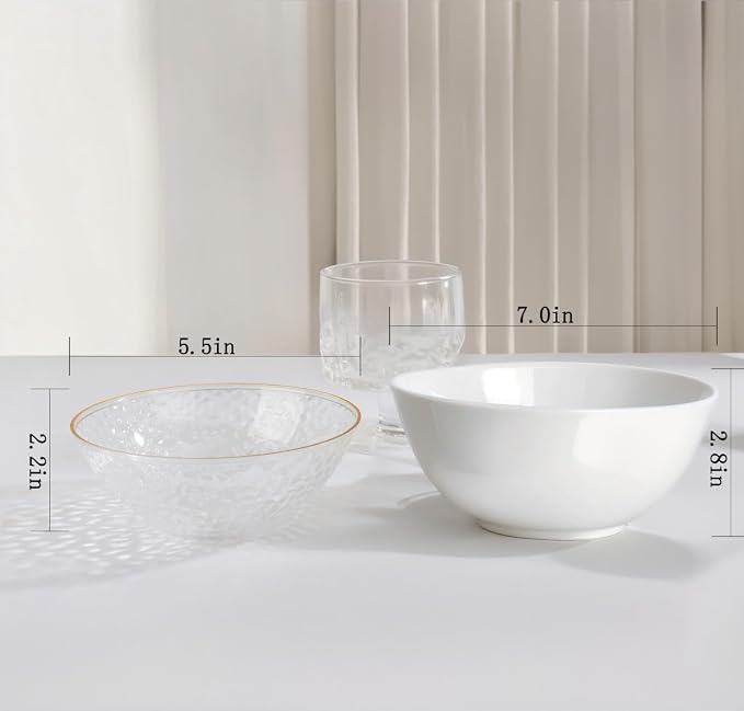 50 Pack 12 Ounce Clear Plastic Bowls Hammered - Image 6