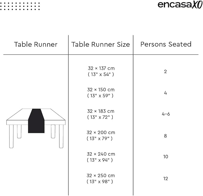 Encasa XO Table Runner, Yarn Dyed Ribbed Cotton 13"x94" | Ladder Dk Green - Image 7
