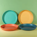 LRUUIDDE Lightweight Wheat Straw Plates 9 Inch, Microwave and Dishwasher Safe by LRUUIDDE