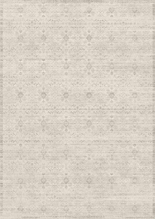 DCX 5x7 Beige and Gray Rug, Kid & Pet Friendly by DCXWashableRug