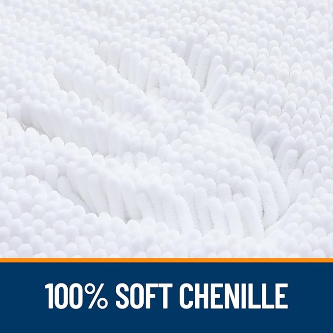OLANLY Large Bathroom Rugs 40x24, Extra Soft Absorbent Chenille Bath Rugs - Image 3