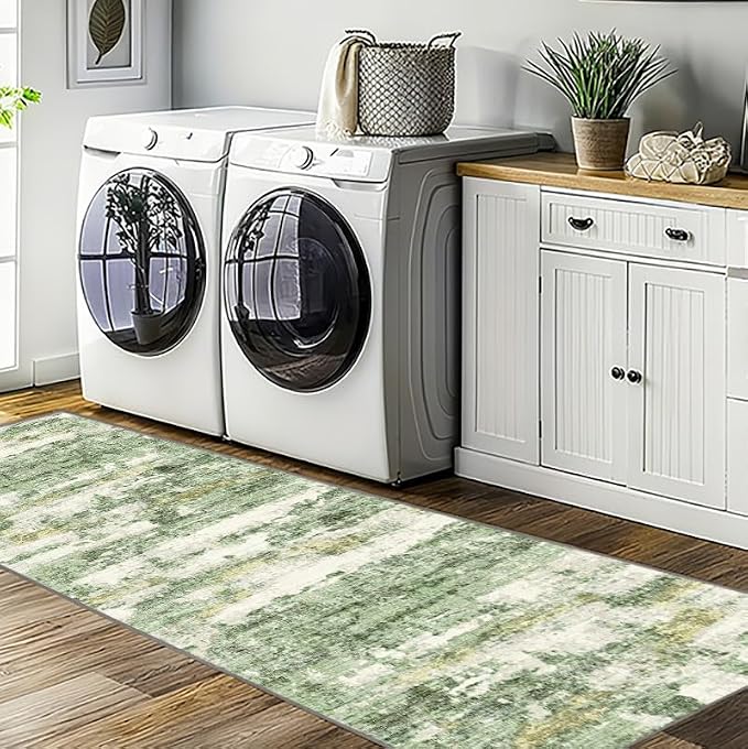 2x10 Runner Rug Non-Slip，Modern Abstract 10ft Washable Runner Rugs - Image 8
