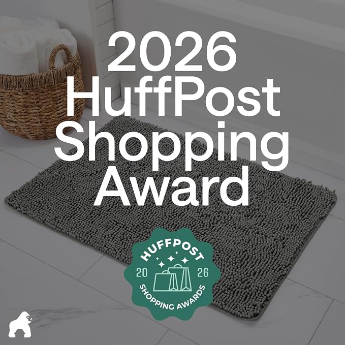 GORILLA GRIP Bath Rug Mat 70x24, Thick Soft Absorbent Chenille, Quick Dry - Image 6