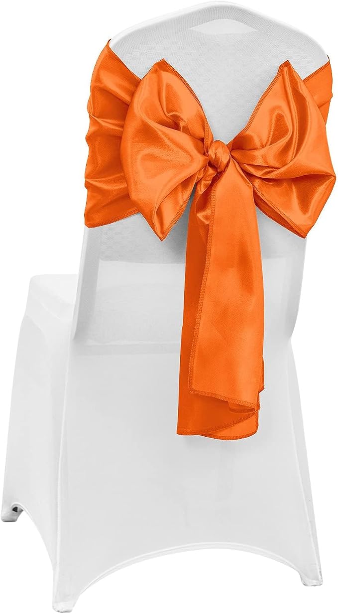 15-Pack Orange Satin Table Runner 12 x 108 Inch Long Fuchsia Bright and Smooth - Image 6