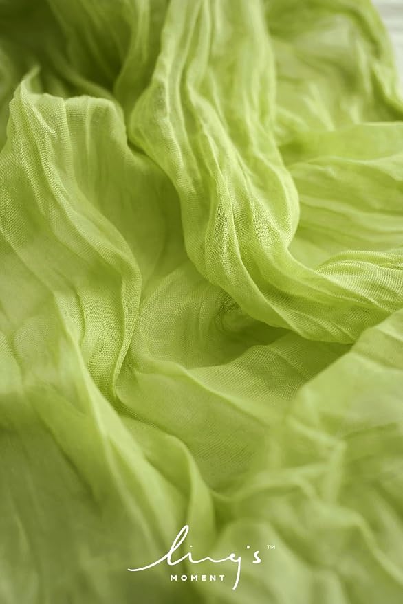 Ling's Moment Light Green Gauze Cheesecloth Table Runner, 14FT | Sage Green - Image 3