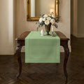 Signature Linen™ by D'Moksha Sage Green Table Runner 48 Inches, 100% Pure Linen by DMokshaHomes