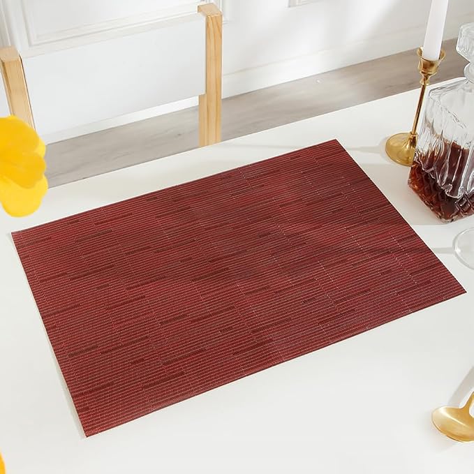 PIGCHCY Placemats, Washable Durable Woven Vinyl Placemats - Image 4