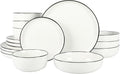 Gibson Home Oslo 16-Piece Porcelain Dinnerware Set, Service by GibsonHomewares
