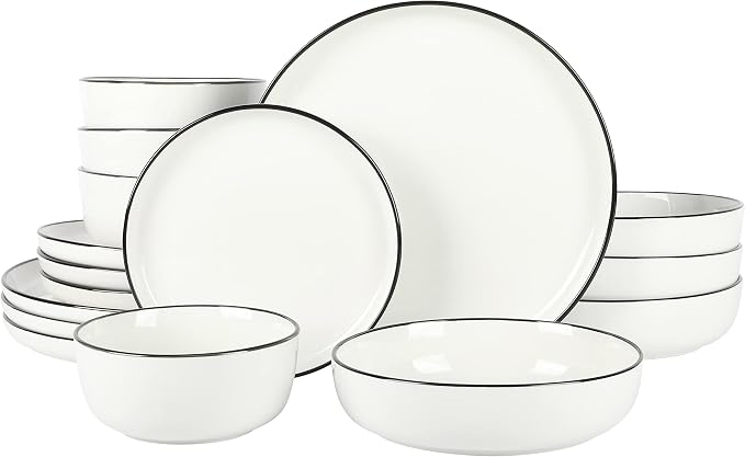 Gibson Home Oslo 16-Piece Porcelain Dinnerware Set, Service by GibsonHomewares