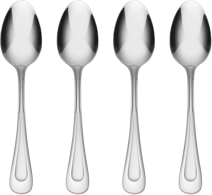 Oneida Silverware Set, Satin Sand Dune Everyday Flatware 4-Piece Teaspoons Set by Oneida