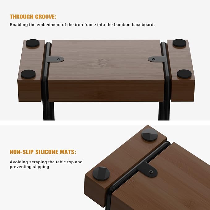 Wican Napkin Holder for Table, Bamboo Iron Standing Napkin Dispenser | Kitchen - Image 5