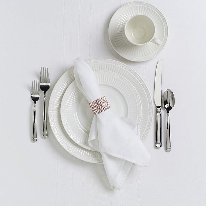 Accmor 100pcs Napkin Rings, Champagne Napkin Rings Buckles | Napkin Rings - Image 4