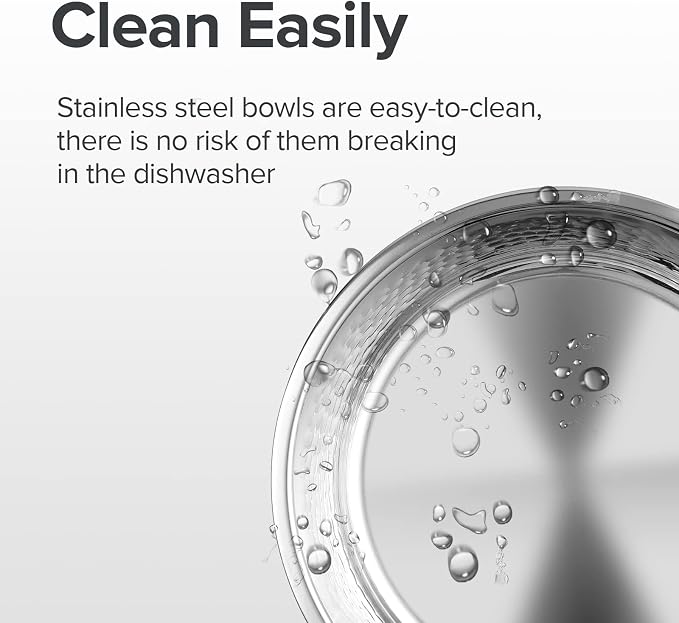 URBUDDIES 2 Pack Hammered Stainless Steel Cat Bowls, 2 Cup, Dishwasher Safe - Image 7