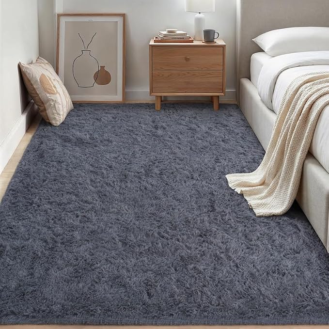 8x10 Area Rugs for Living Room Bedroom: Soft Fluffy Shag Rugs Upgrade Non-Slip - Image 7