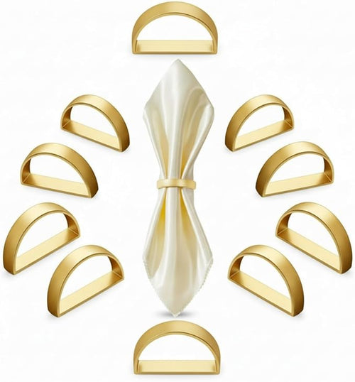 100 Pcs Stainless Steel Napkin Rings Metal Napkin Ring Holders Fall by CHENGU