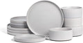 Stone Lain Haven Stoneware 12-Piece Dinnerware Set, Elegant Dish Set, Includes by Unknown