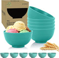 Wheat Straw Bowls 10 OZ, Unbreakable Ice Cream Bowls Set of 6, Reusable Mini by Perlapoc