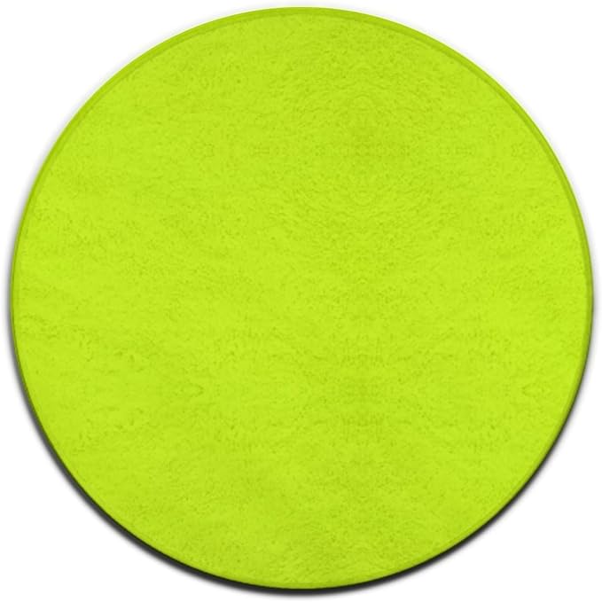 Machine Washable Modern Round Area Rug, Room Sofa Yoga Soft Round Carpet by Meaudiwes
