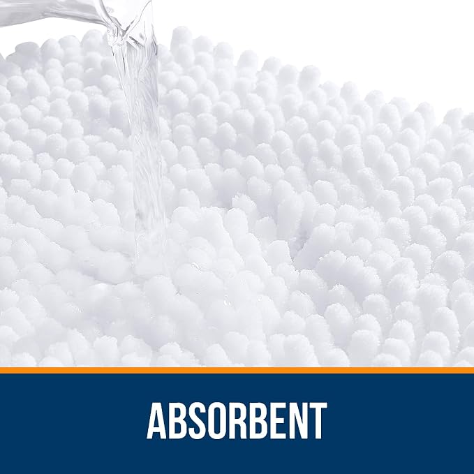 OLANLY Toilet Rugs U-Shaped 24x20, Extra Soft Absorbent Chenille Contour - Image 4