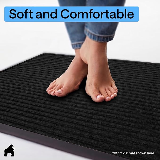 GORILLA GRIP Waterproof Traffic Guard Door Mat, 72x48 Heavy Duty Entryway Floor - Image 8
