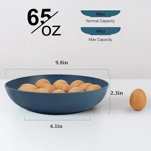10-inch Wheat Straw Big Bowls Set of 6 - Image 2