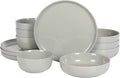 Gibson Home Oslo 12-Piece Porcelain Chip and Scratch Resistant Dinnerware Set by GibsonHomewares