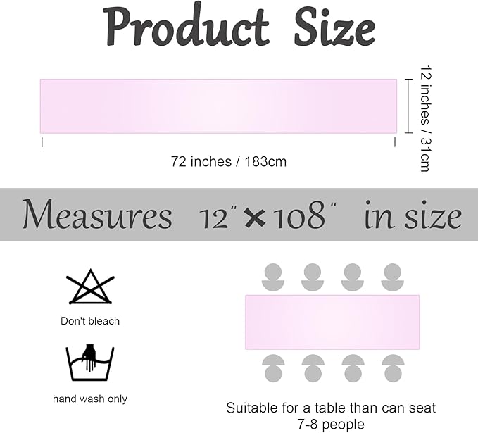 Horbaunal 6 Pack Satin Runners 12 x 72 Inch, - Image 4