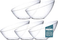 5 Pack Clear Angled Plastic Serving Bowl Disposable by PoshSetting