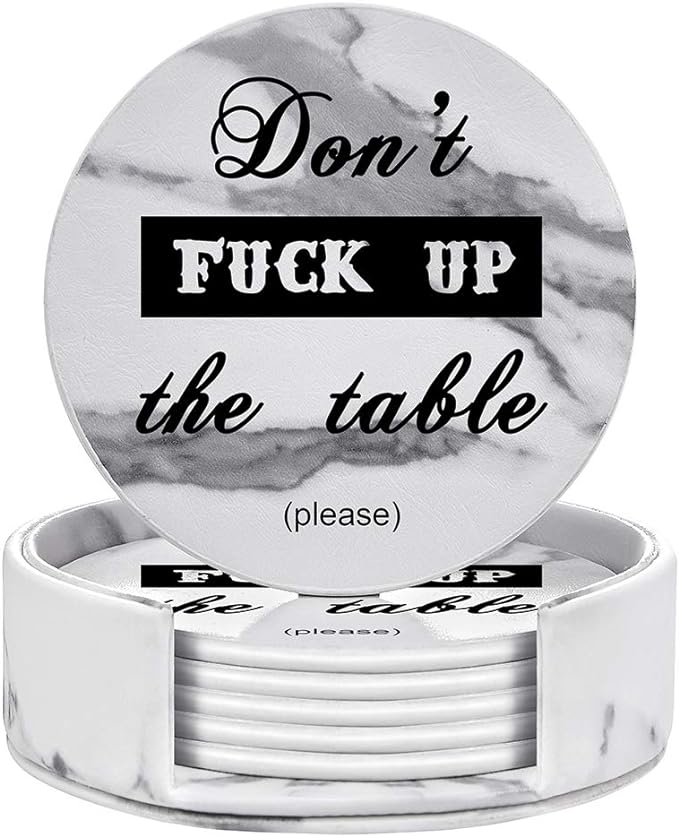 Funny Coasters, Perfect Housewarming Hostess Gifts, Protect Furniture from by THIPOTEN