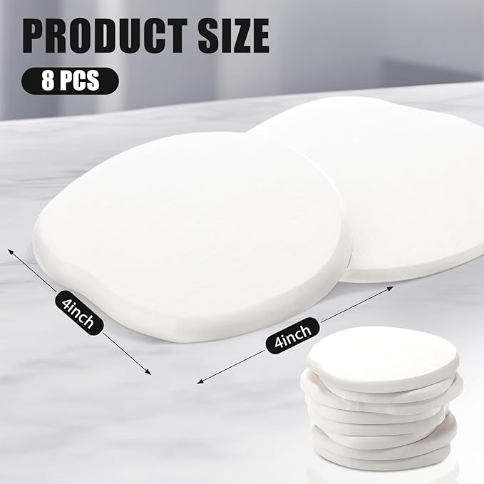 Diatomaceous Earth Coasters Set of 8，Cool Absorbent Quick-Dry Drink Coasters - Image 2