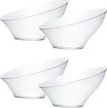 PLASTICPRO Disposable Angled Plastic Bowls Round Small Serving Bowl, Elegant by PLASTICPRO