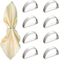 8 Pcs Silver Napkin Rings by GERILKAI
