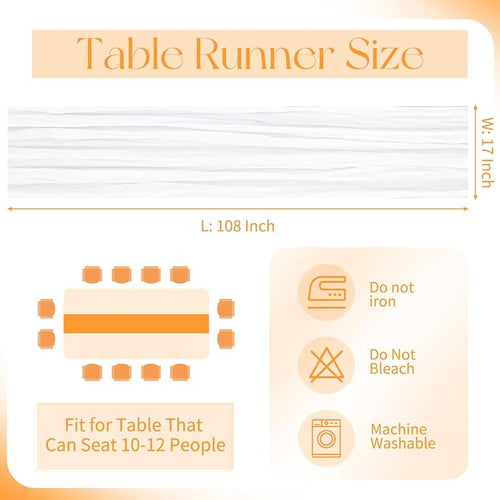 10 Pack White Cheesecloth Table Runner 17x108 Inch Boho Gauze Cheese Cloth - Image 2
