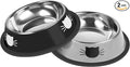 Serentive 2 Pcs Non-Slip Stainless Steel Small Food Bowls by Serentive