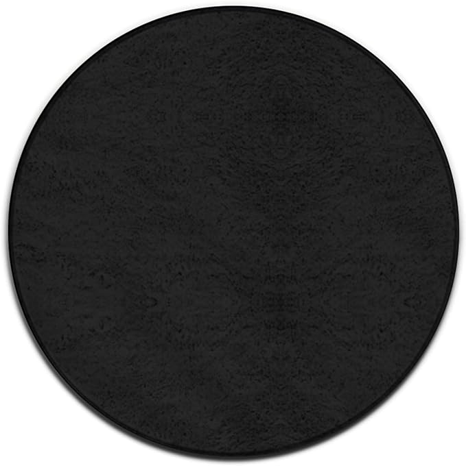 Machine Washable Modern Round Area Rug, Room Sofa Yoga Soft Round Carpet by Meaudiwes