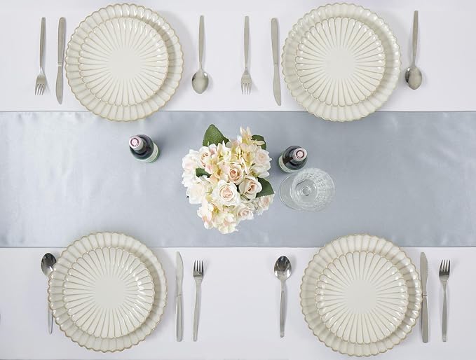 Silver Satin Table Runner, 12x108 Inches, 4 Pack | Premium Satin, Smooth - Image 5